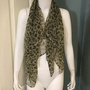 Free add on with any bundle over $25.Leopard print chiffon scarf